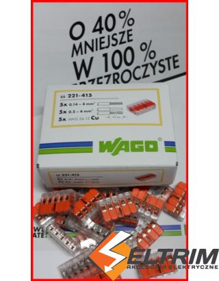 WAGO ZŁACZKA MAŁA.LINKA COMACT x5 221-415 $ @