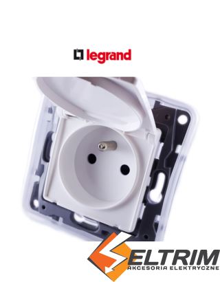 NILOE BIAŁY GNIAZDO POJEDY 2P+Z IP44 764537 @$#