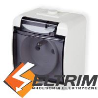 H- Karlik GHE-1D GNIAZDO 2P+Z IP54 DYM $@