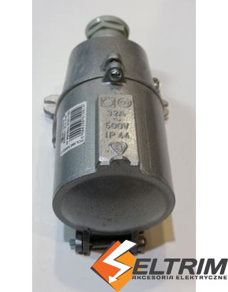 500GS GNIAZDO STAŁE METAL. 32A/4 bp. $