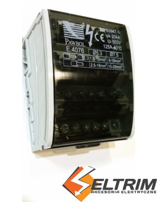 BLOK ROZDZIELCZY BR 4-7 160A E.4076 Pawbol $@