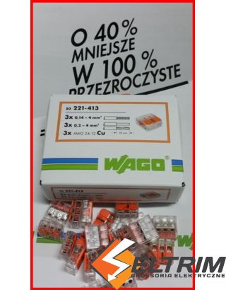 WAGO ZŁACZKA MAŁA.LINKA COMACT x3 221-413 $ @